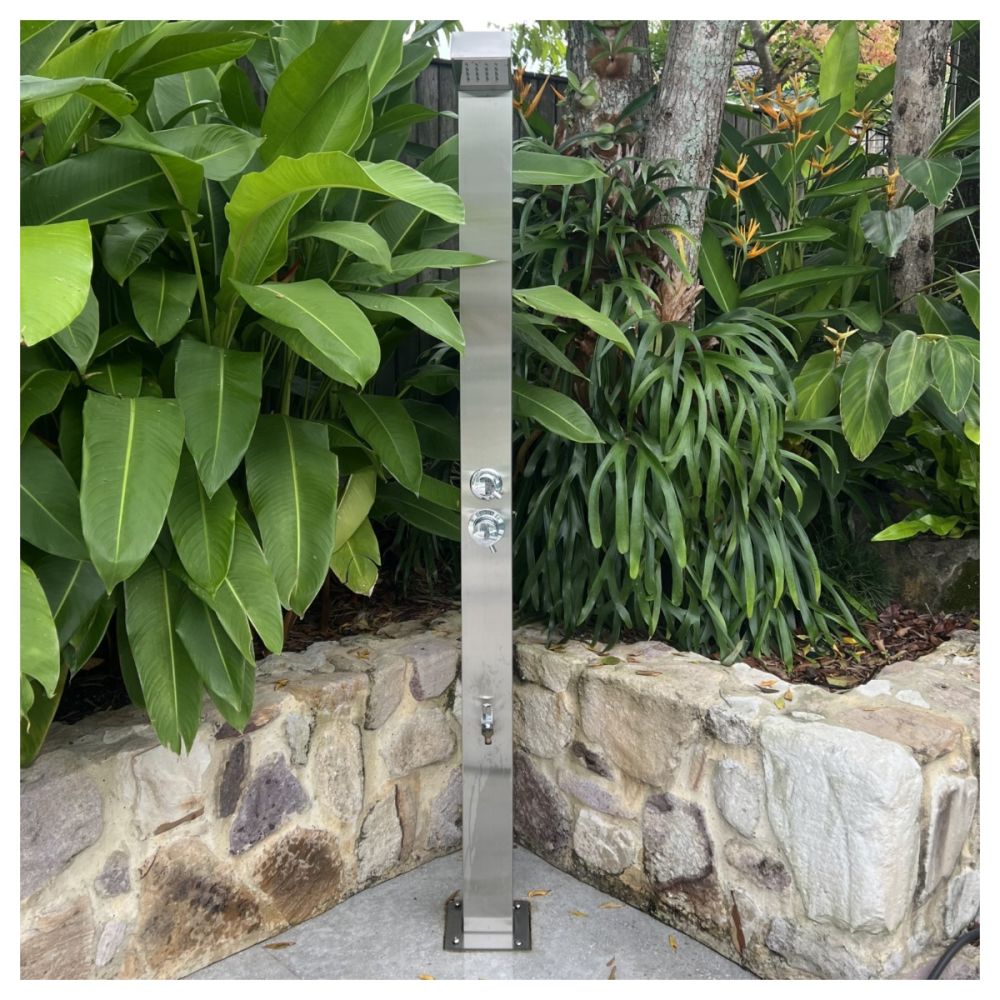 Bondi Silver 316L Marine Grade Stainless Steel Outdoor Indoor Pool Shower Rinse-Off Shower