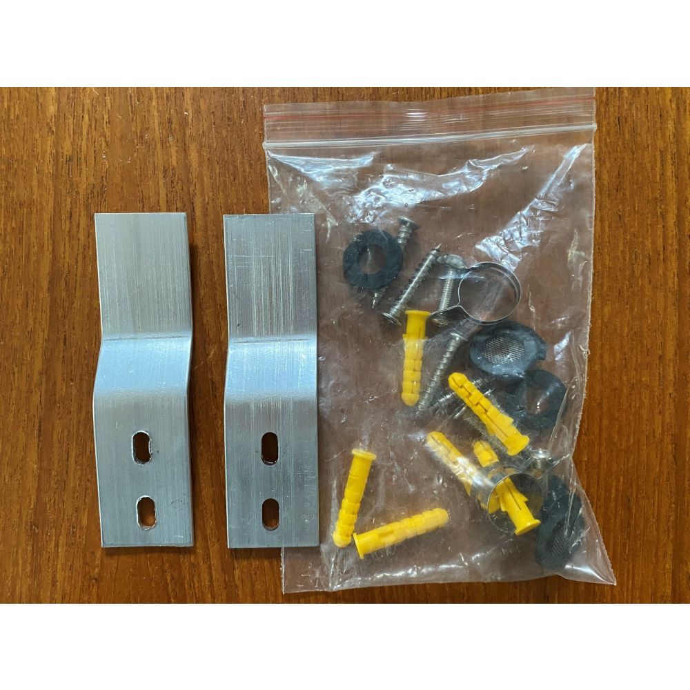 WALL MOUNTING BRACKETS/HOOKS SET FOR SHOWER PANELS 
