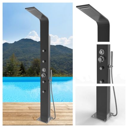  Brighton Black 316L Marine Grade Stainless Steel Outdoor Outside Indoor Massage Pool Shower