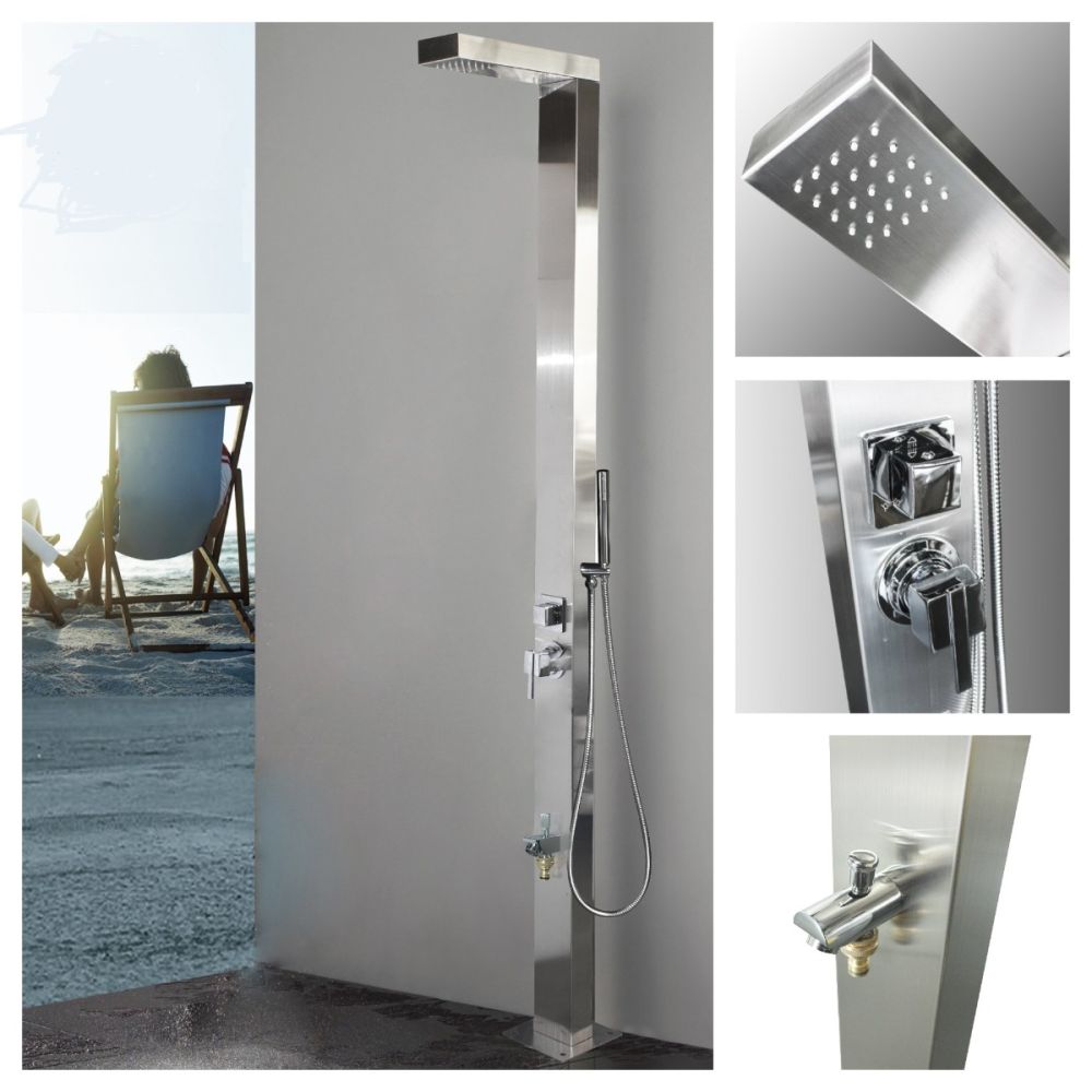 Windsor Silver ADA 316L Marine Grade  Stainless Steel Outdoor Pool Shower Rinse-Off Shower